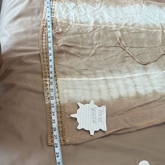 NWT Daisy Island szXL brown tan cream tie dye summer dress w/tie in back - Picture 9 of 12